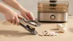 Pilze optimal schneiden für das Dörren