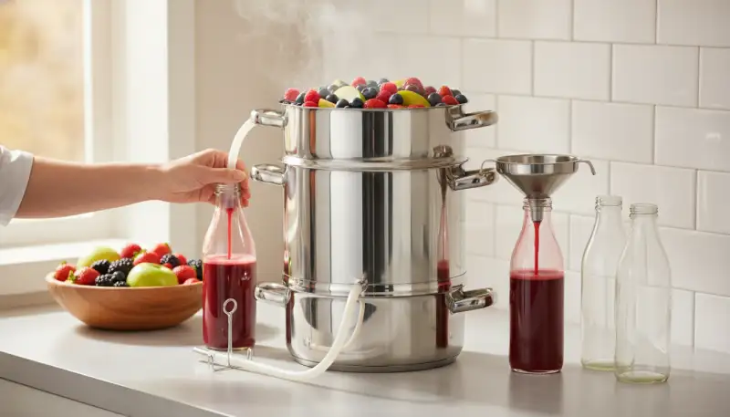 Saft selber machen mit Dampfentsafter